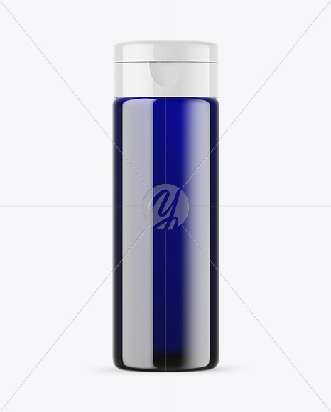 Blue Cosmetic Bottle Mockup