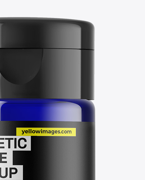 Blue Cosmetic Bottle Mockup