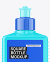 Glossy Plastic Bottle with Push Pull Cap Mockup