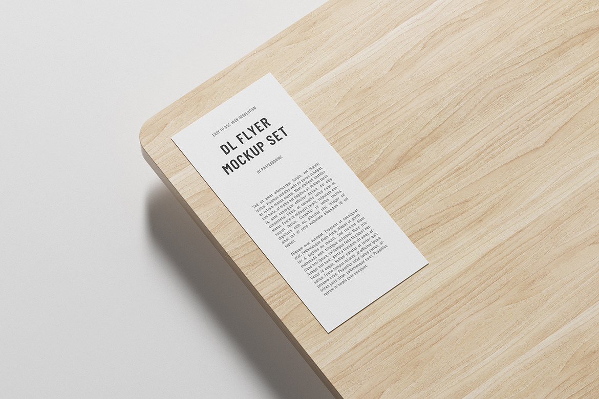 Portrait DL Flyer Mockup Set Portrait DL Flyer Mockup Set