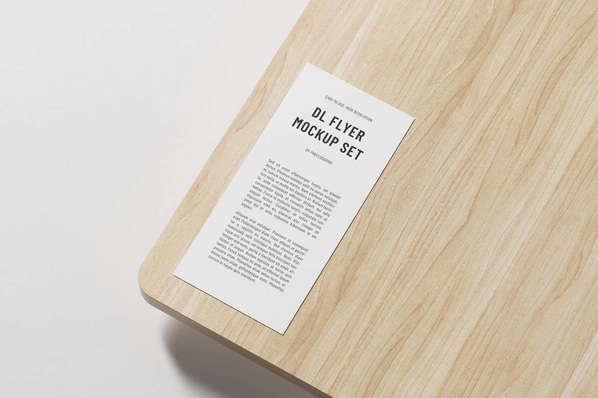 Portrait DL Flyer Mockup Set Portrait DL Flyer Mockup Set