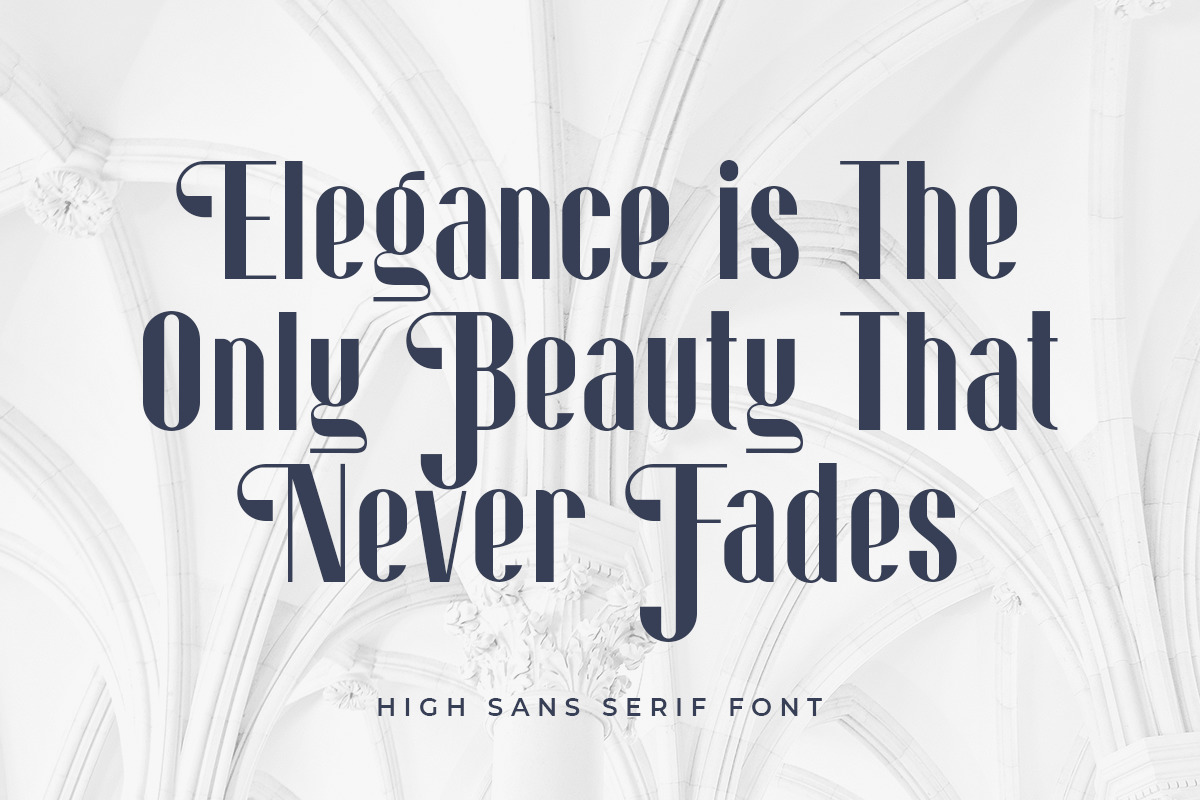 High Sans Serif - Elegant Luxury Sans Serif