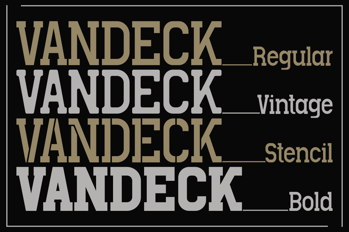 Vandeck - Display Serif Family Font