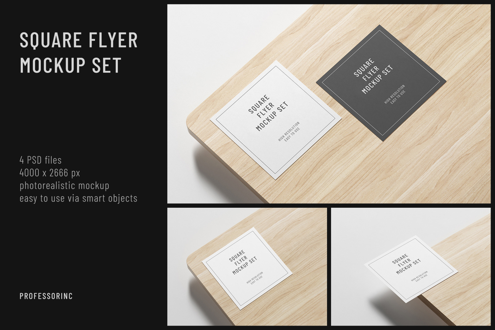 Square Flyer Mockup Set