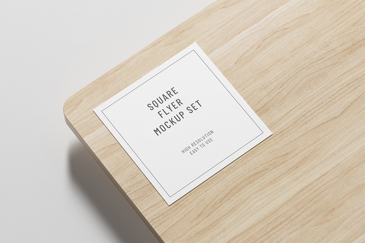 Square Flyer Mockup Set