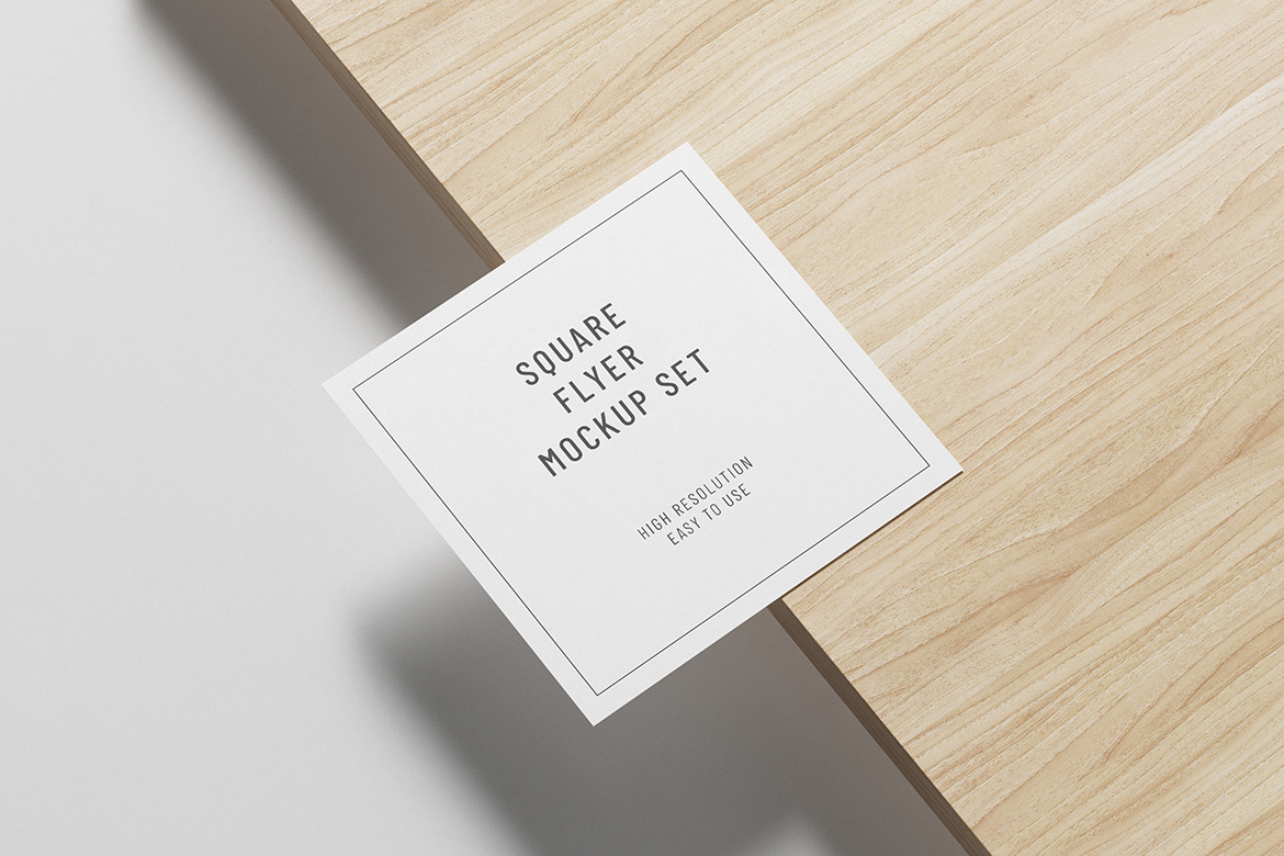 Square Flyer Mockup Set