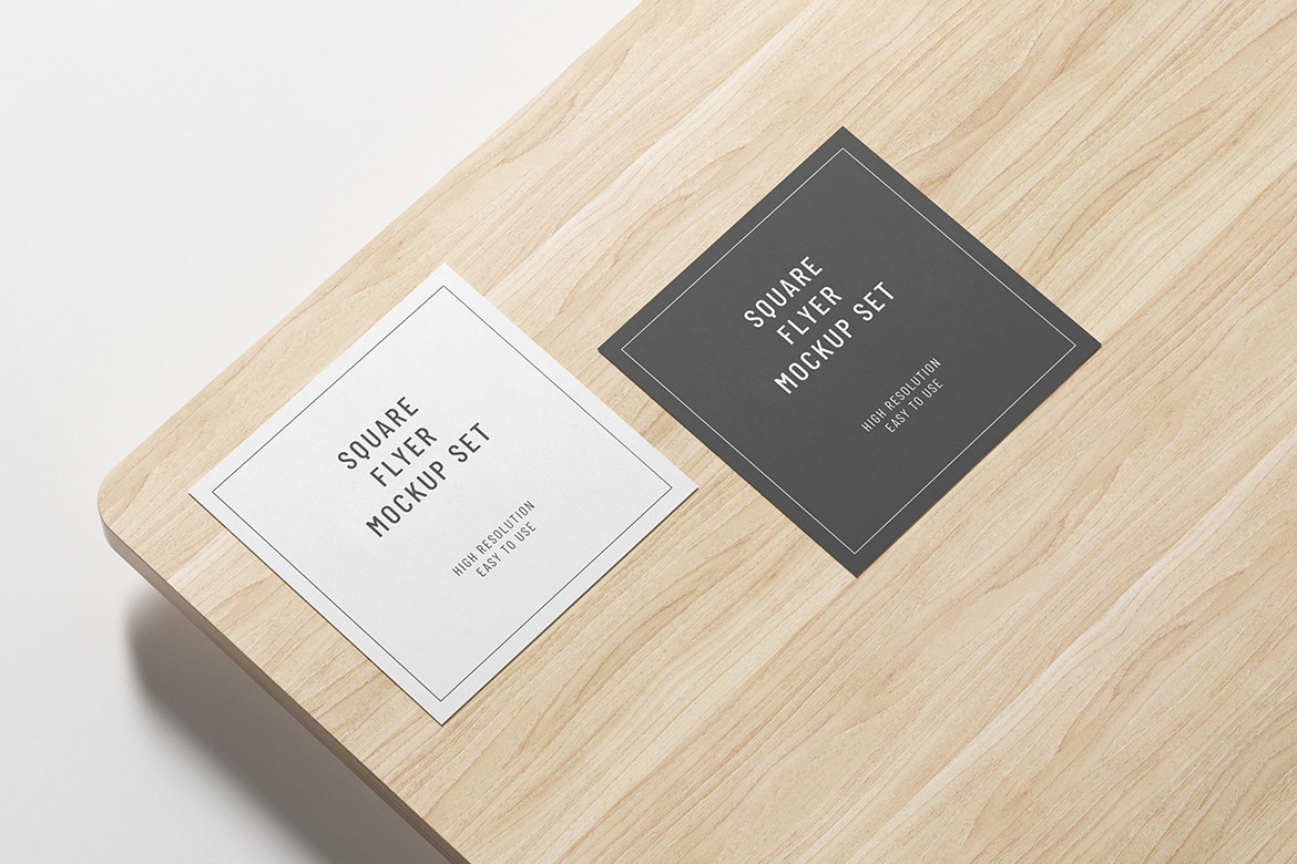 Square Flyer Mockup Set