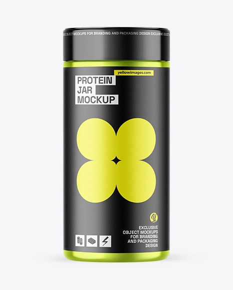 Metallic Protein Jar Mockup