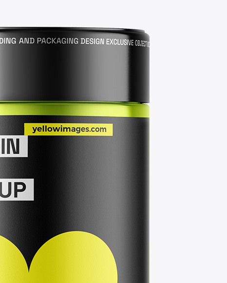 Metallic Protein Jar Mockup Metallic Protein Jar Mockup