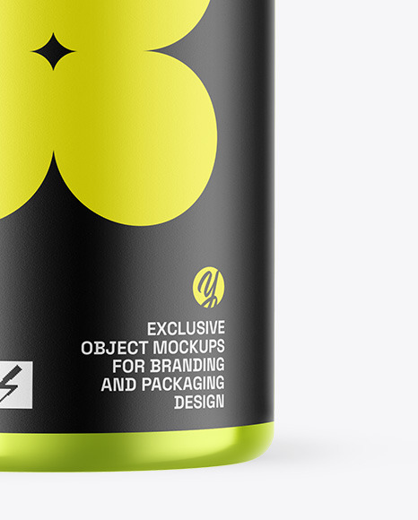 Metallic Protein Jar Mockup Metallic Protein Jar Mockup