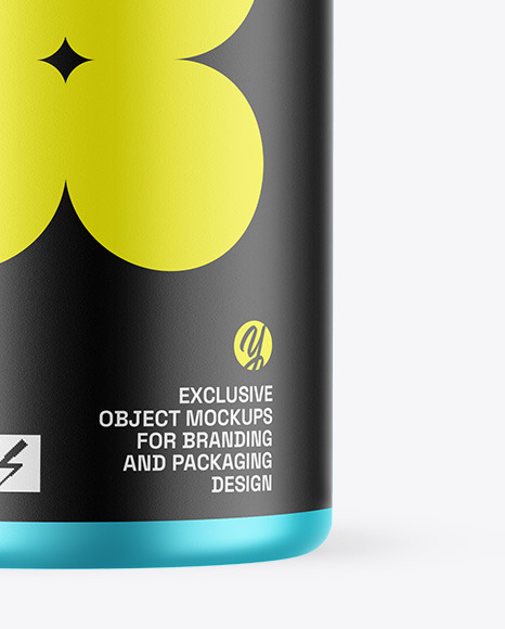Matte Metallic Protein Jar Mockup Matte Metallic Protein Jar Mockup