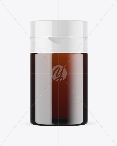 Amber Cosmetic Bottle Mockup