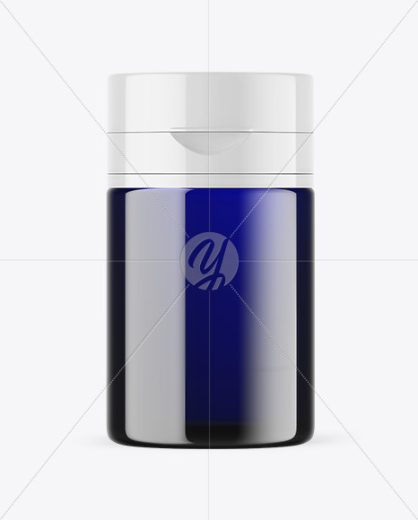 Blue Cosmetic Bottle Mockup