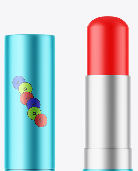 Matte Metallic Lipstick Mockup