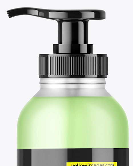 Frosted Bottle with Pump Mockup