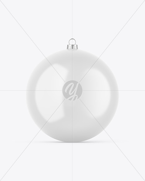 Glossy Christmas Ball Mockup