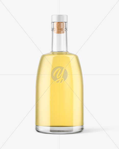 Clear Glass Tequila Bottle Mockup
