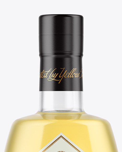 Clear Glass Tequila Bottle Mockup