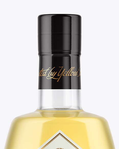 Clear Glass Tequila Bottle Mockup