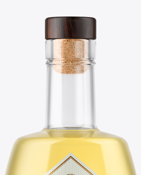 Clear Glass Tequila Bottle Mockup