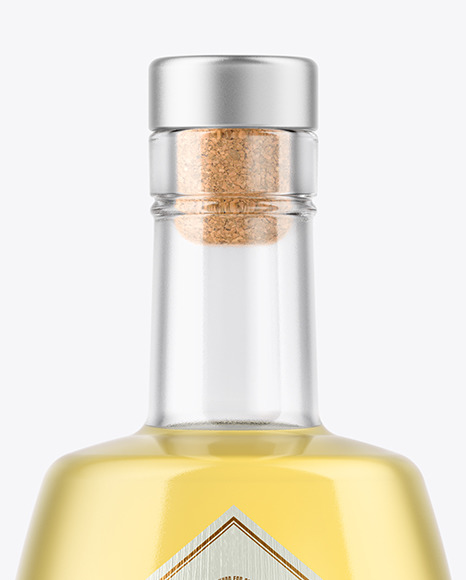 Clear Glass Tequila Bottle Mockup - Free Download Images High Quality