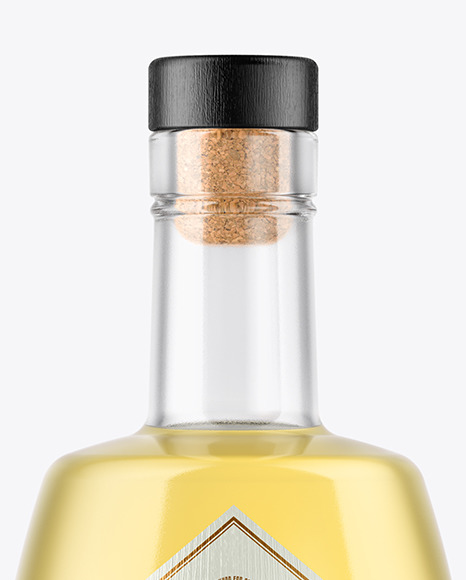 Clear Glass Tequila Bottle Mockup