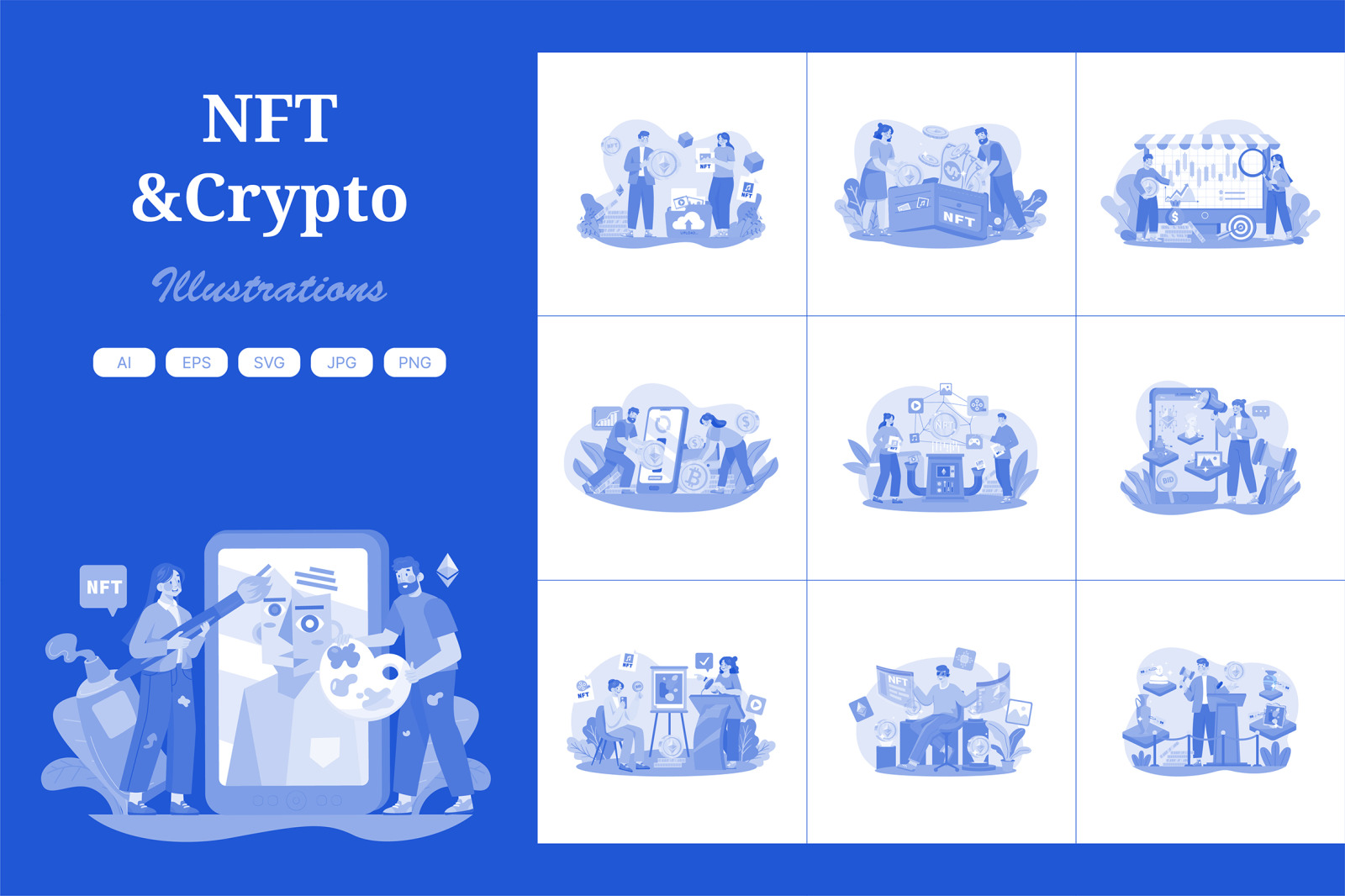 M525_NFT &amp; Crypto Illustration Pack