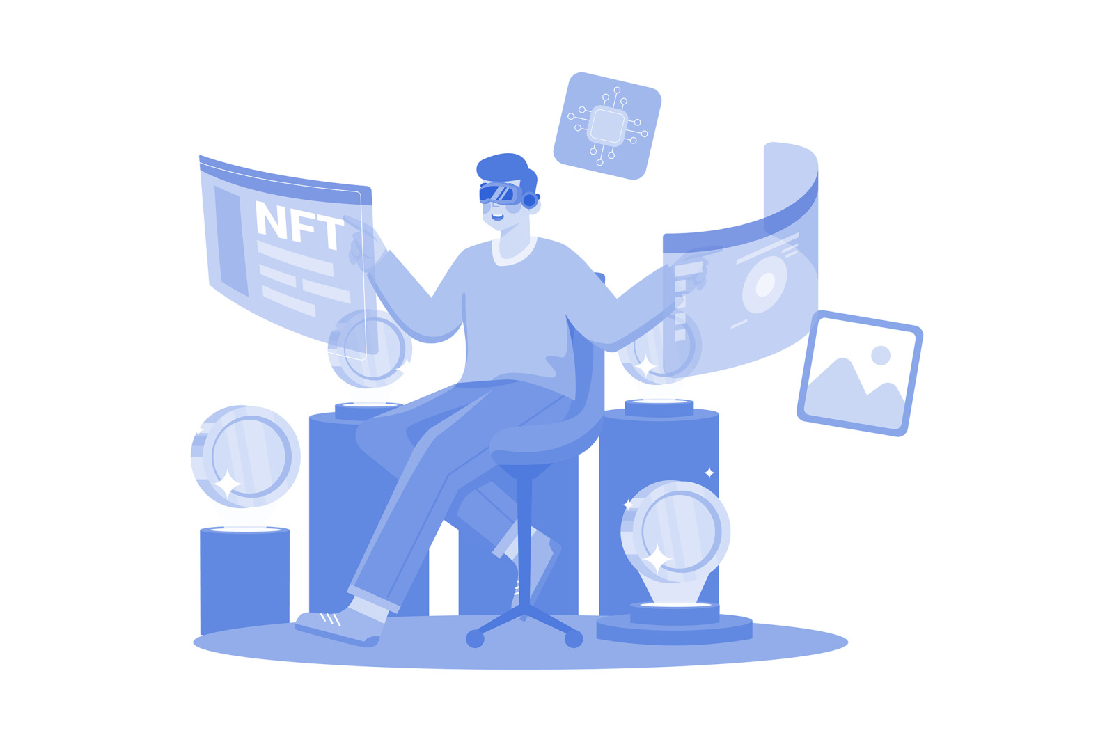 M525_NFT &amp; Crypto Illustration Pack