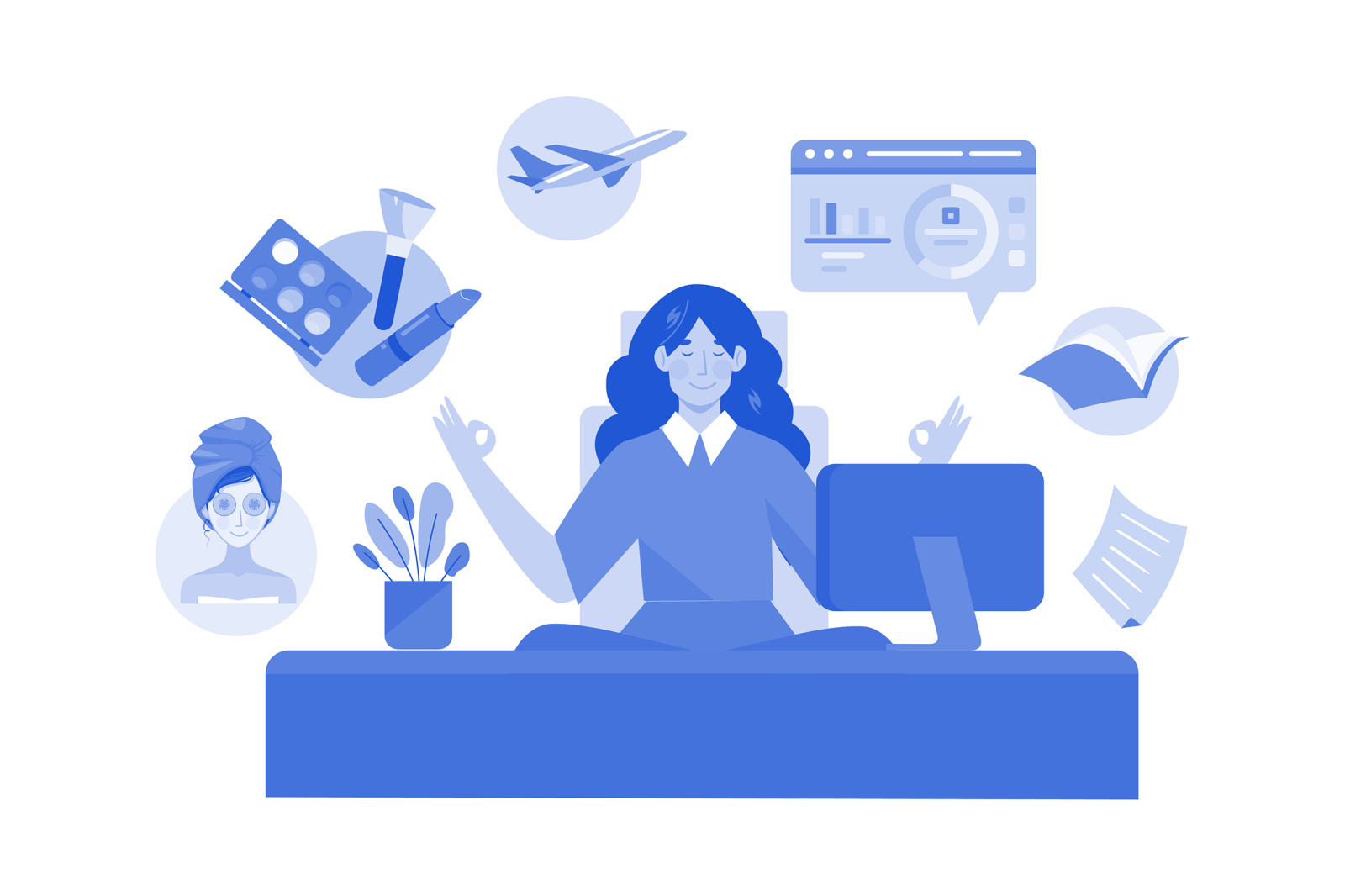 M527_Remote Working Illustration Pack M527_Remote Working Illustration Pack