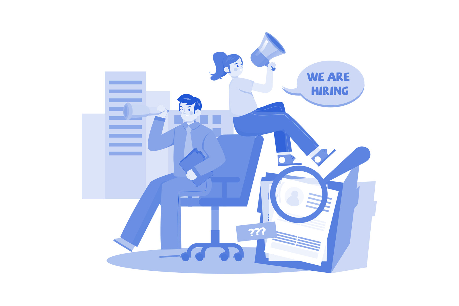 M528_Interview &amp; Hiring Illustration Pack