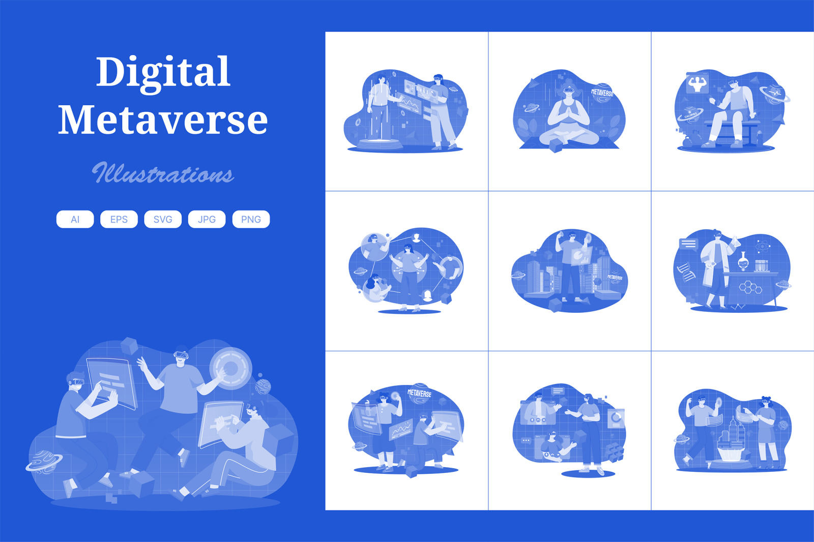 M529_Digital Metaverse Illustration Pack