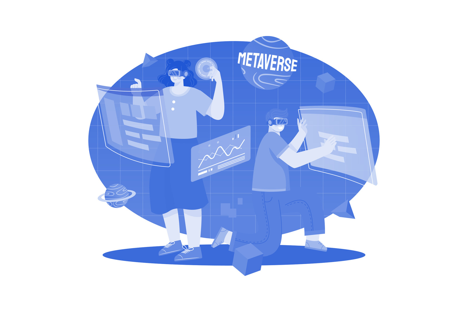 M529_Digital Metaverse Illustration Pack M529_Digital Metaverse Illustration Pack