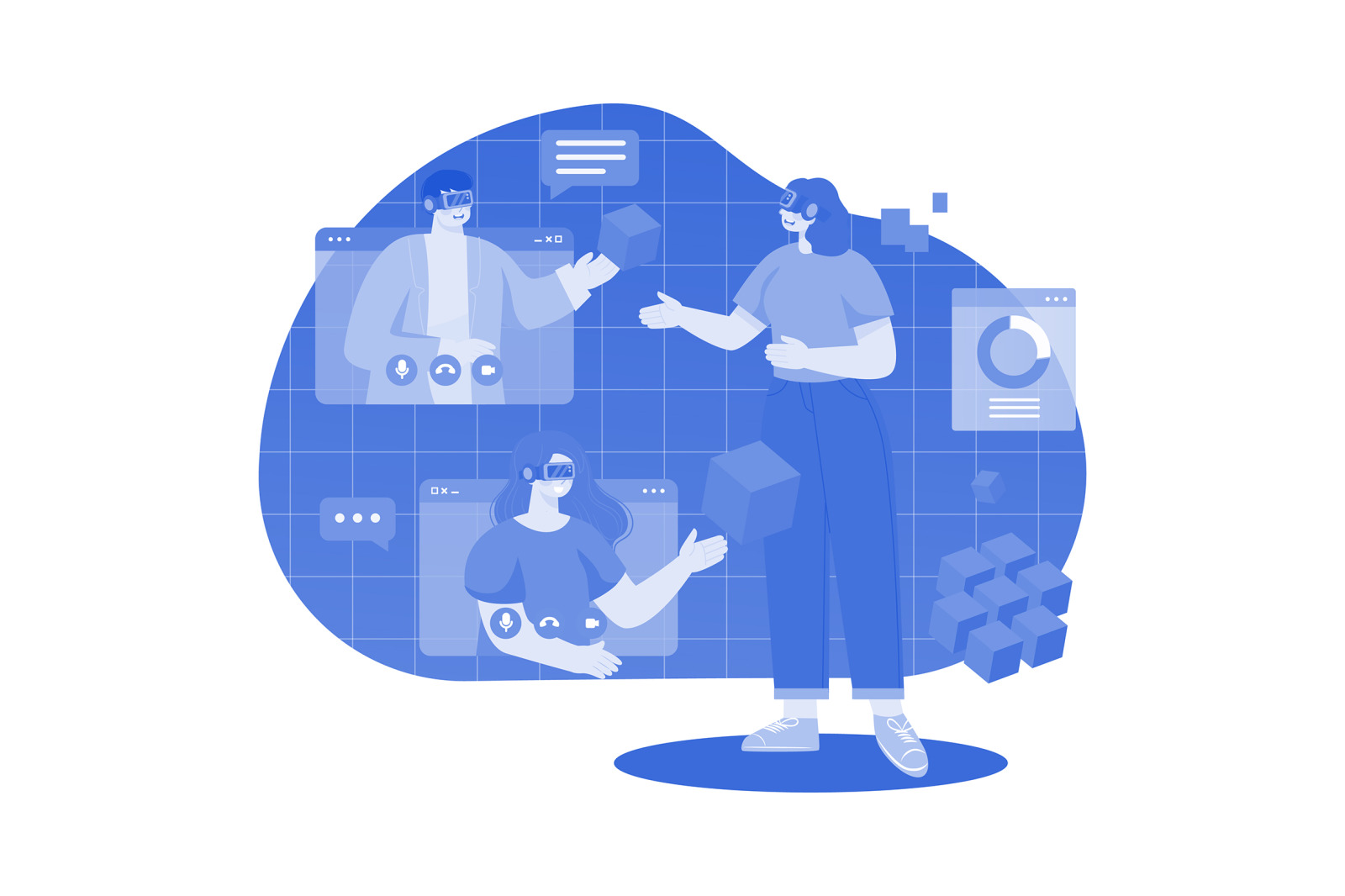 M529_Digital Metaverse Illustration Pack M529_Digital Metaverse Illustration Pack