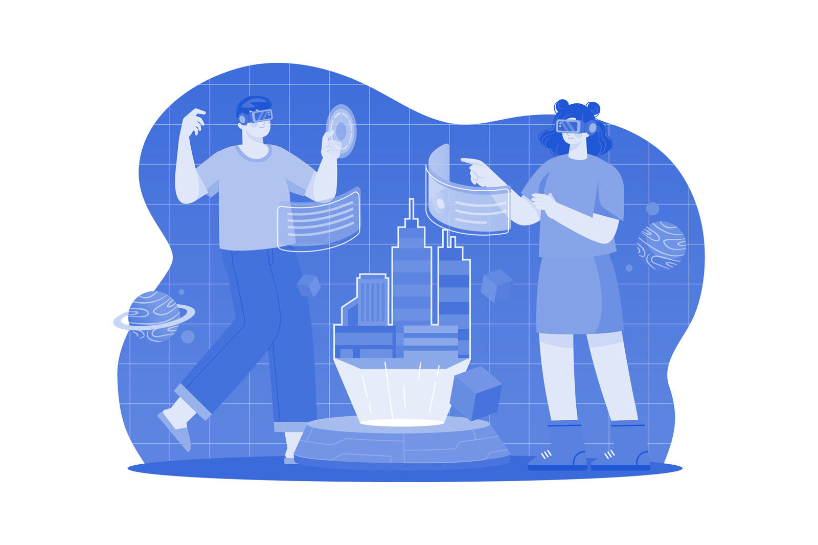 M529_Digital Metaverse Illustration Pack M529_Digital Metaverse Illustration Pack