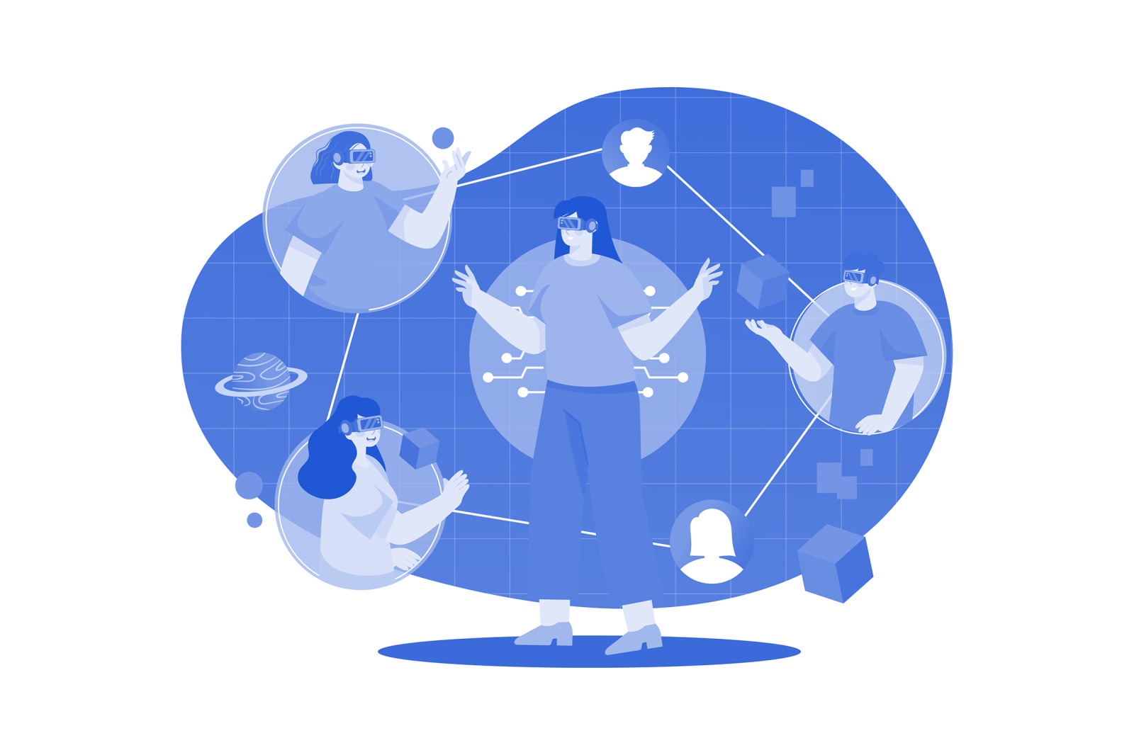 M529_Digital Metaverse Illustration Pack M529_Digital Metaverse Illustration Pack
