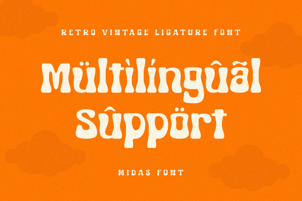 Midas - Retro Vintage Ligature Font Midas - Retro Vintage Ligature Font