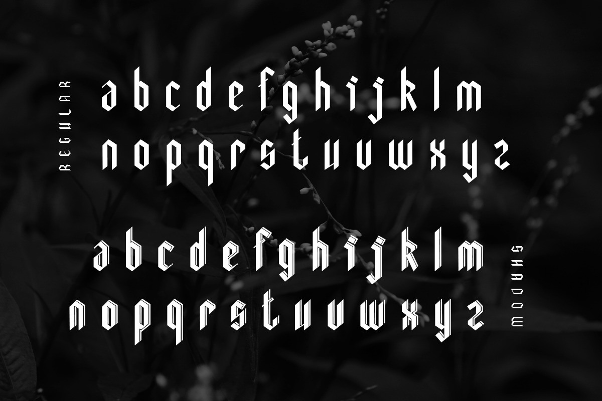 Gothic Modern Blackletter Font On Yellow Images Creative Store 128531