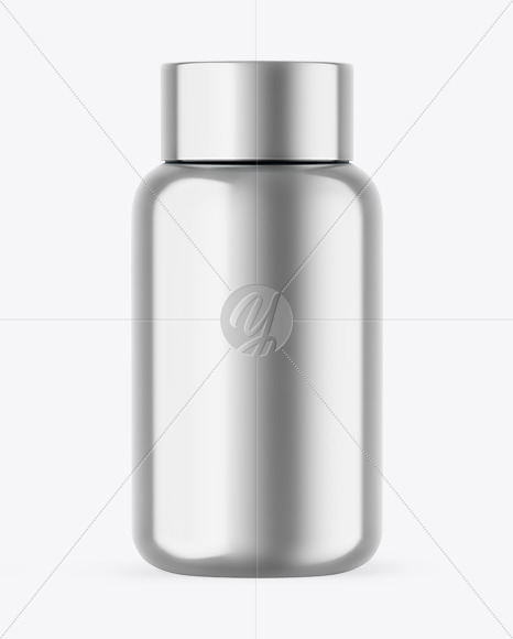 Metallic Protein Jar Mockup Metallic Protein Jar Mockup