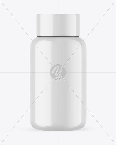 Glossy Protein Jar Mockup