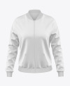 Women's Long Sleeve Track Jacket Mockup – Front View