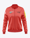 Women's Long Sleeve Track Jacket Mockup – Front View