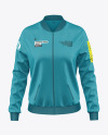 Women's Long Sleeve Track Jacket Mockup – Front View