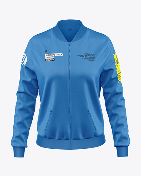 Women's Long Sleeve Track Jacket Mockup – Front View