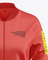 Women's Long Sleeve Track Jacket Mockup – Front View