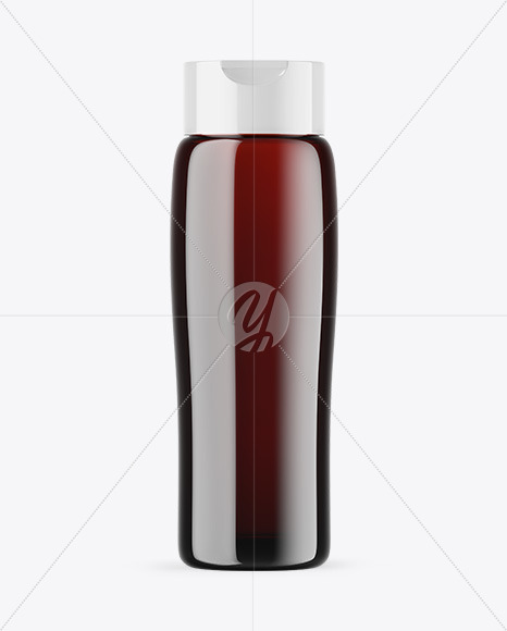 Dark Amber Cosmetic Bottle Mockup