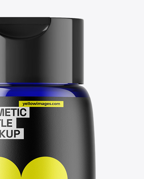 Blue Cosmetic Bottle Mockup