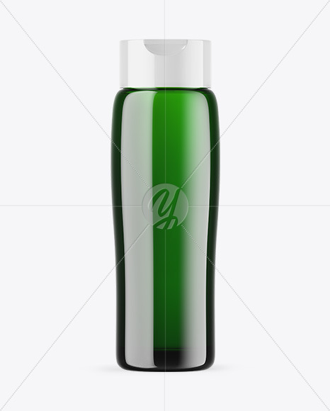 Green Cosmetic Bottle Mockup