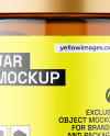 Amber Jar with Fish Oil Mockup
