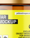 Amber Jar with Fish Oil Mockup