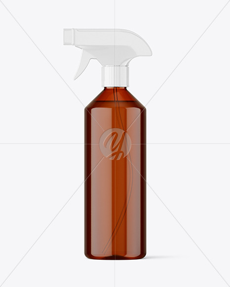 Amber Trigger Spray Bottle Mockup